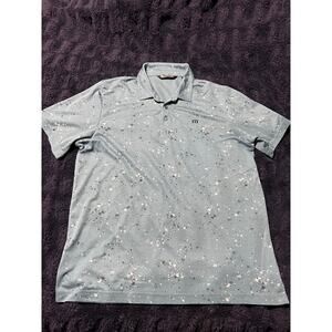 TravisMathew Men’s XL Blue Golf Polo NWT Paint Splatter